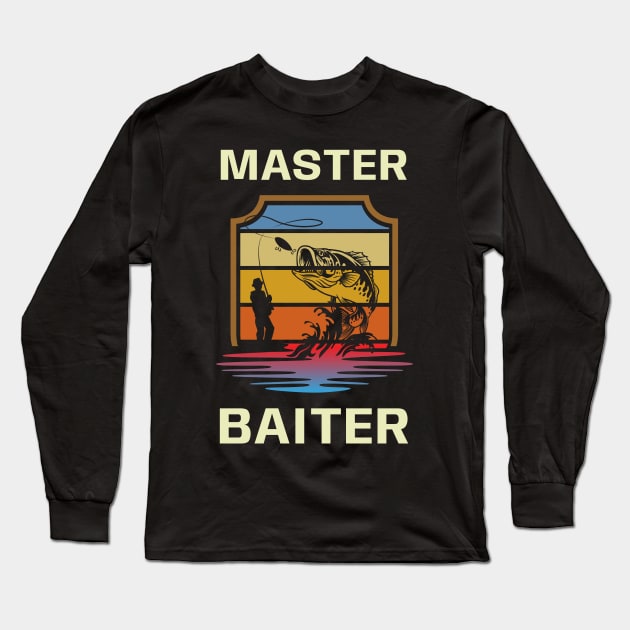 master baiter black funny Long Sleeve T-Shirt by Mas To